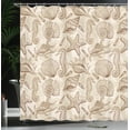 thumbnail image 3 of Ambesonne Beige Shower Curtain, Exotic Marine Animals, 69"Wx75"L, Beige, 3 of 4