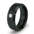 thumbnail image 1 of Black Ceramic Mens Ring with CZ - Size 11.5, 1 of 1