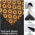 thumbnail image 3 of Black Leopard Sunflower Pattern Kitchen Rugs Sets Of 3,Kitchen Runner Rugs Non Skid Washable,Decorative Kitchen Floor Mats for Kitchen,Sink,Laundry,17"x30"+ 17"x47" + 17"x59", 3 of 6