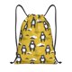 thumbnail image 1 of Fotbe Cartoon Bear Yellow Bolsa Mochila con Cordón Estampada, Bolsa de Gimnasio Deportiva, Bolsa Cinch, Bolsa con Cordón para Hombres y Mujeres-Medium, 1 of 6