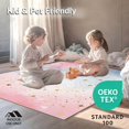 thumbnail image 4 of ODIKA 8'x10' Machine Washable Non-Slip Area Rug, Whimsical Pastel Galaxy Fantasy Pink High Traffic Rug, Pink, 125799, 4 of 7