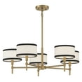 thumbnail image 2 of Trade Winds Andrew 5-Light Chandelier in Natural Brass, 2 of 6