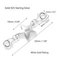 thumbnail image 3 of Lancharmed White Gold Plateds Magnetic Necklace Clasp Bracelet Clasp Star Magnetic Jewellery Clasp Necklace Extenders for Women Valentines Gifts for Him, 3 of 8