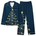 thumbnail image 2 of Hueook Cotton Pajamas for Women Set Womens Pajamas Set Women's Christmas Printed Pajama Set for Daily Home Wear with Pocket Multicolor 2X, 2 of 8