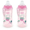 NUK Soft Spout Active Sippy Cup, 10 Ounce, 2 Pack, Pink Music