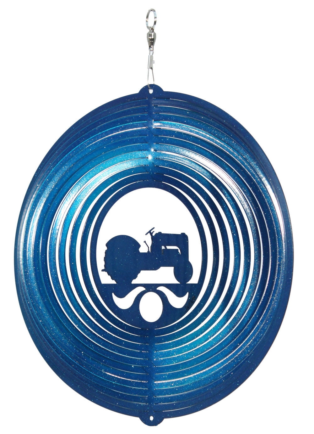 SWEN Products TRACTOR CIRCLE Swirly Metal Wind Spinner