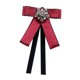 thumbnail image 5 of Broche de cinta de corbata de lazo, decoración de corbata de bownot, alfiler de cuello para mujeres, elegante corbata de diamantes de imitación para Rojo, 5 of 8
