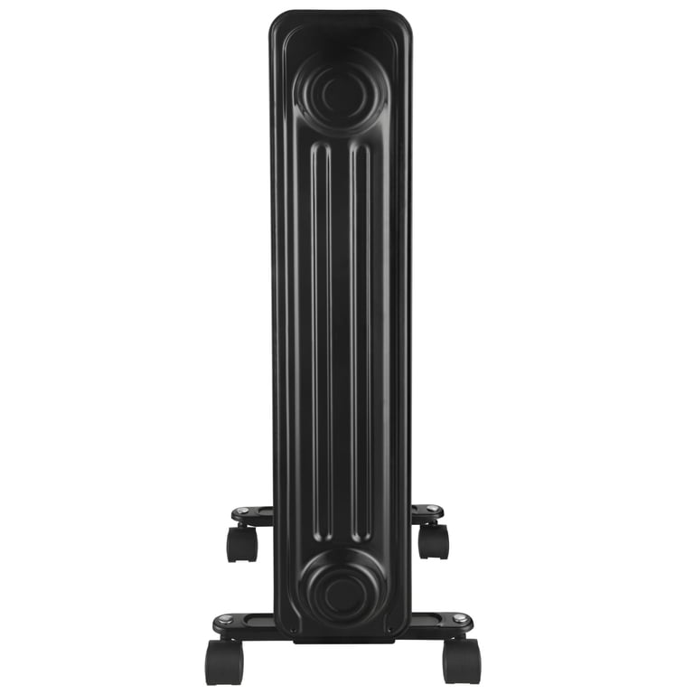 Mainstays 1500W Mechanical Oil Filled Electric Radiator Heater, WSH07O2ABB,  Black - Walmart.com