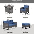 thumbnail image 2 of POCASSY 6 Piece Outdoor Wicker Rattan Sofa Seating Group with Cushions, 2 of 10