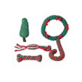 thumbnail image 4 of Christmas Set Pet Cotton Rope Toys Teeth Cleaning 7 Pieces Dog Rope Toys Christmas Chewing Training Very Good, 4 of 5