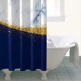 thumbnail image 4 of Blue and Gold Marble Glitter Waves Pattern Shower Curtain 36"x72" ,Bathroom Decorative Shower Curtains Set with 12 Hooks,Modern Waterproof Washable Shower Curtain, 4 of 6