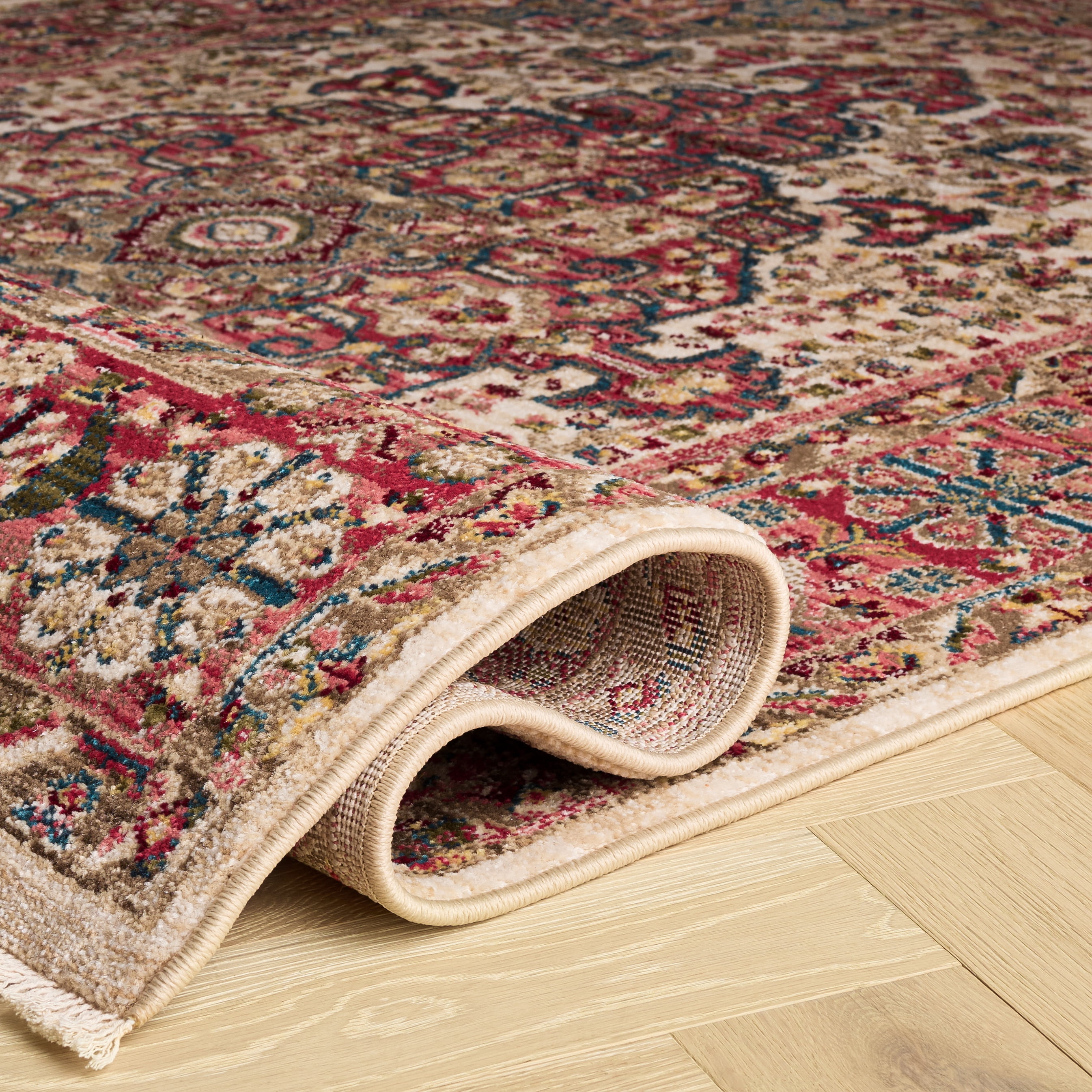 Safavieh Kashan Pema Oriental Runner Rug, Ivory/Blue, 2'6" x 12'