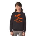 thumbnail image 3 of Awkward Styles Halloween Youth Sweatshirt Girls Boys Orange Bats Crewneck Tops for Kids, 3 of 5