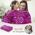 thumbnail image 6 of Daughter Blanket, Daughter Blankets From Mom Dad, Birthday Christmas Gifts For Daughter, I Love You Daughter Presents To My Daughter, Daughter Soft Bed Flannel Letter Throw Blanket " (Pink)(30"x40"), 6 of 7