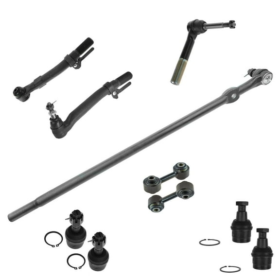 TRQ 10pc Kit Tie Rod End Drag Link Ball Joint Sway Bar Link for Super Duty Truck PSA59403 Fits select: 2008-2010 FORD F250, 2008-2010 FORD F350