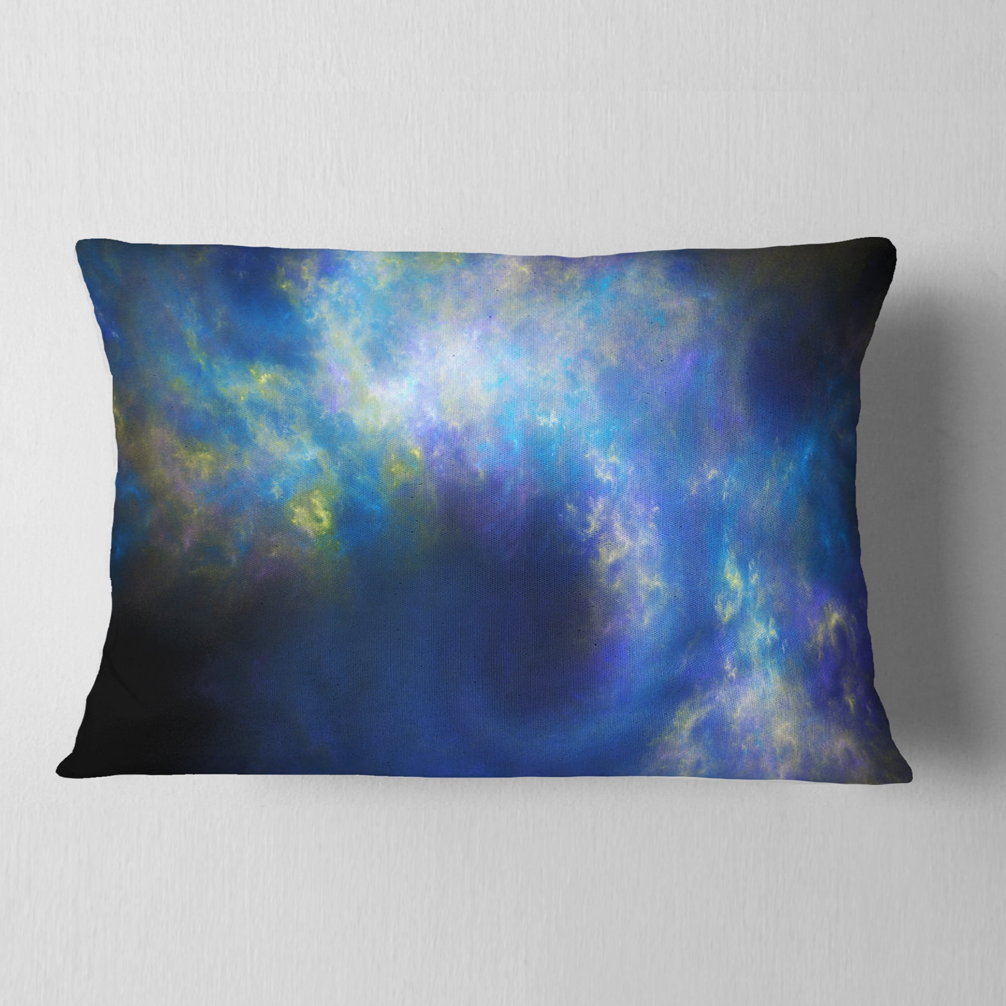 Designart Perfect Whirlwind Starry Sky - Abstract Throw Pillow - 12x20