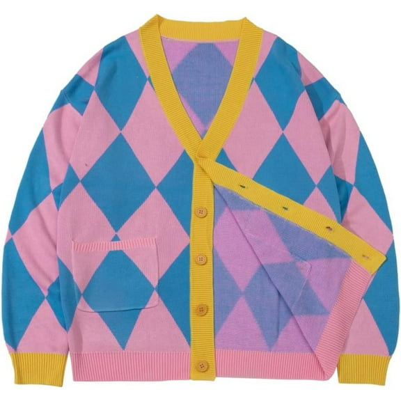 Anime Pink Cardigan Unisex Sweater Jacket Knit Coat