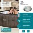 thumbnail image 3 of Open Box Bestway SaluSpa St Moritz AirJet Hot Tub w/ EnergySense Cover, Brown, 3 of 13