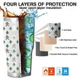 thumbnail image 7 of 30oz White Bigfoot and Pine Tree Pattern Tumblers Stainless Steel Tumbler with Lid and Straw,Vacuum Insulated Double Wall Travel Tumbler Cups Mug with Cleaning Brush for Coffee,Tea, 7 of 7