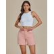 thumbnail image 5 of Pantalones cortos luvamia FLExclusive Jean para mujer de talle alto rosa, 5 of 6