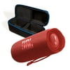 JBL Flip 6 Red Portable Bluetooth Speaker and Divvi Case Kit