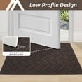 thumbnail image 3 of Floor Hug Indoor Dog Doormat, 24"x36", Non-Slip Front Door Mat for Entrance, Absorbent Resist Dirt Door Rug for Inside, Low-Profile Welcome Mat, Entryway Rug Machine Washable, Brown, 3 of 10