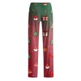thumbnail image 4 of Christmas Pajama Pants for Women Christmas Gift Graphic Comfy Pj Bottoms Casual Soft Lounge Sleep Pants Holiday Pajama Pants Green,2XL, 4 of 5