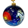 thumbnail image 4 of STP Goods White Horse Glass Christmas Ball Ornament with Panoramic Design 3.9" (10 cm) Hand-Painted Christmas Tree Ornament Collectible Christmas Tree Hanging Decoration, Symbol of 2026, Blue Red, 4 of 7