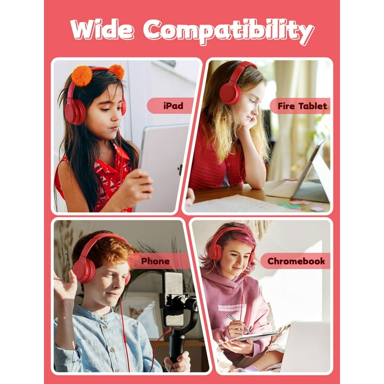 Kids Headphones Mpow CHE2 Wired Headphones for Kids Teens Walmart