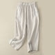 thumbnail image 2 of Pantalones de Algodón para Mujeres Fuerzas Elásticas Pantalones Cortados de Cintura, Casual Y Cómodo Pantalones Elásticos de Cintura para Mujeres, 2 of 5