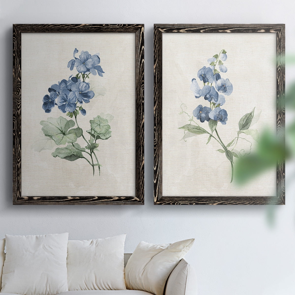 Farmhouse Periwinkle I - Premium Framed Canvas 2 Piece Set - Ready to Hang