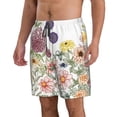 thumbnail image 2 of Wukai Autumn Garden Print Beach Trunks with Compression Liner Swimsuit Quick Dry Beach Sports Shorts with Pocket-3X-Large, 2 of 8