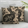 thumbnail image 3 of Qinduosi Decorative Farmhouse Pillow Cover Inches Inches, Rustic Style Vintage Rabbit Throw Pillow Cover , Cover only, 3 of 5