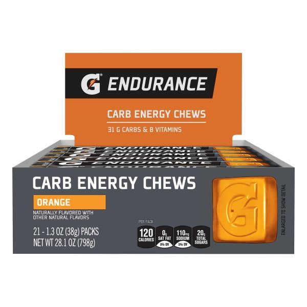 Gatorade Endurance Carb Energy Chews Orange (21 1.3 Ounce) 28.1 Ounce