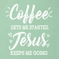 thumbnail image 5 of Wild Bobby Coffee Gets Me Started Jesus Keeps Me Going Inspirational/Christian Women Racerback Tank Top, Mint, Small, 5 of 5