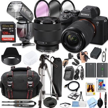 Sony a7 IV Mirrorless Digital Camera with 28-70mm Lens   128GB SD Card and More