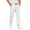 #White, variant on DPTALR Men's Fashion Solid Color Casual Trousers with Pockets, Long Length, Blue Big and Tall Men M