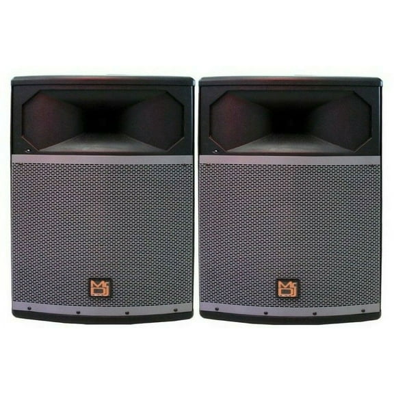 2 MR DJ PRO115S 4000 Watt 15" Woofer Passive Live PA DJ Speaker Monitor (Pair)
