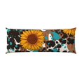 thumbnail image 2 of Picia Vintage Sunflowes Body Pillow Cover - Super Soft Microfiber 20x54 Body Pillow Case - Envelope Closure, Wrinkle, Stain Resistant Body Pillow Cover,Elegant Bedding, 2 of 8