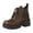 Brown, variant on Fall Short Riding Boots for Women Platform Lug Sole Chunky Heel Lace up Ankle Boots Classic Round Toe Wide Width High Top Oxofrd Shoes