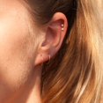 thumbnail image 3 of Juego de aretes de plata de ley con circonita cúbica de 2 a 8 mm, bola redonda pequeña hipoalergénica, corte redondo chapado en oro blanco, 3 of 5