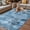 Blue, variant on Orange Abstract Outdoor Rug for Patio/Deck/Porch, Non-Slip Large Area Rug 6 x 9 Ft, Vintage Geometric Gradient Oil Painting Modern Indoor Outdoor Rugs Washable Area Rugs, Camping Rug Carpet Runner