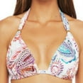thumbnail image 2 of Lauren Ralph Lauren WHITE PAISLEY Captiva Paisley Triangle Halter Swim Top, US 8, 2 of 9