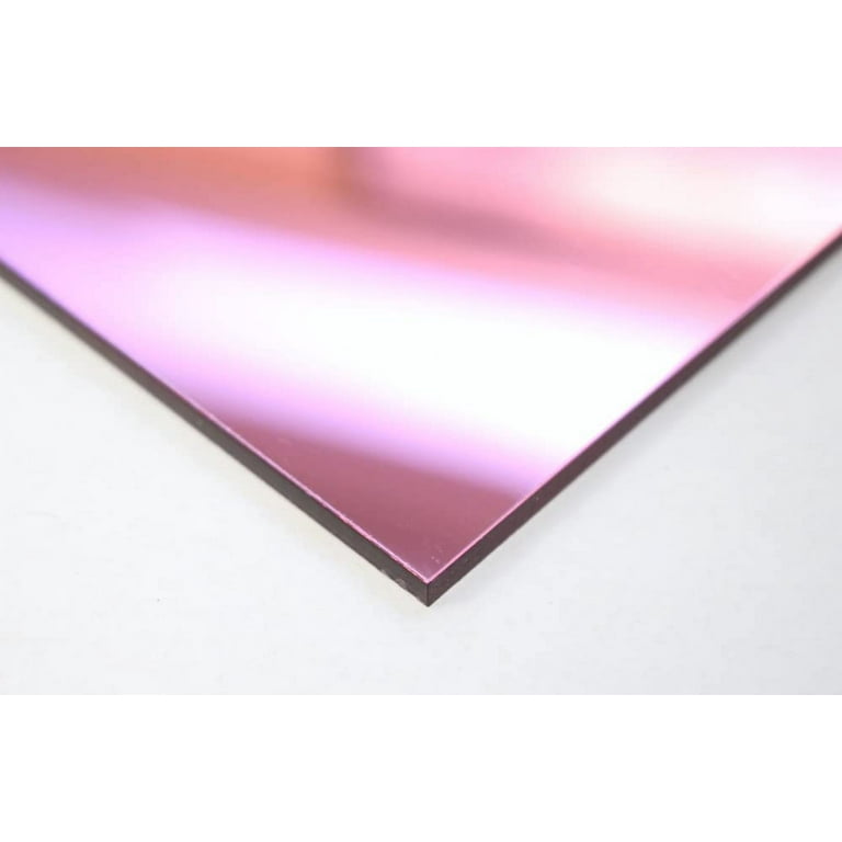 1/8 (3mm) Pink Fluorescent Acrylic 24x12 Cast Plexiglass Sheet