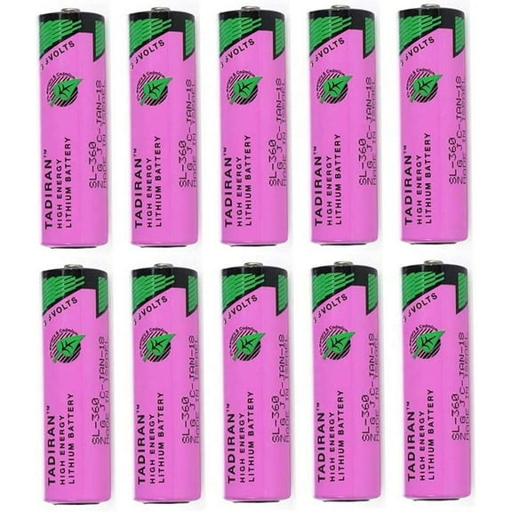(10-Pack) 3.6V 2400mAh TL-5903 AA Lithium Battery for Tadiran TL-5903 SL-360 S7-400 ER14505 TL-2100 6ES7971-0BA00, for Siemens S7-400 PLC Machine, CNC Machine