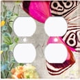 thumbnail image 3 of Metal Light Switch Plate Cover Floral Nature Butterfly Scripture Damask BUT036, 3 of 13