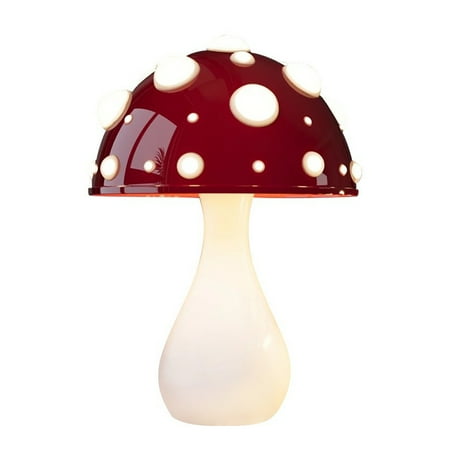 

2024 (White base-three-color light) (UK standard) Mushroom decorative table lamp bedroom bedside dimming atmosphere student dormitory She desktop night light