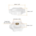 thumbnail image 2 of Uxcell 10 Pieces Star Knobs M6 Female Thread 32mm Head Non-Through Hole Clamping Handles Nuts White, 2 of 5