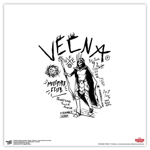 Gallery Pops Netflix Stranger Things: Season 4 - Vecna Dead Force Spell Wall Art, Unframed Version, 12" x 12"