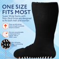thumbnail image 3 of AOUNQ Extra Wide Diabetic Crew Socks Plus Size Socks for Swollen Feet Lymphedema,Loose Fit & Non-Binding Top,One Size Unisex, 3 of 7
